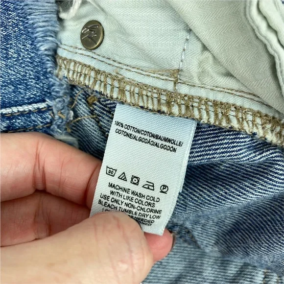 We The Free People Zip It Up Denim Mini Skirt Size 27/4 - Picture 8 of 9